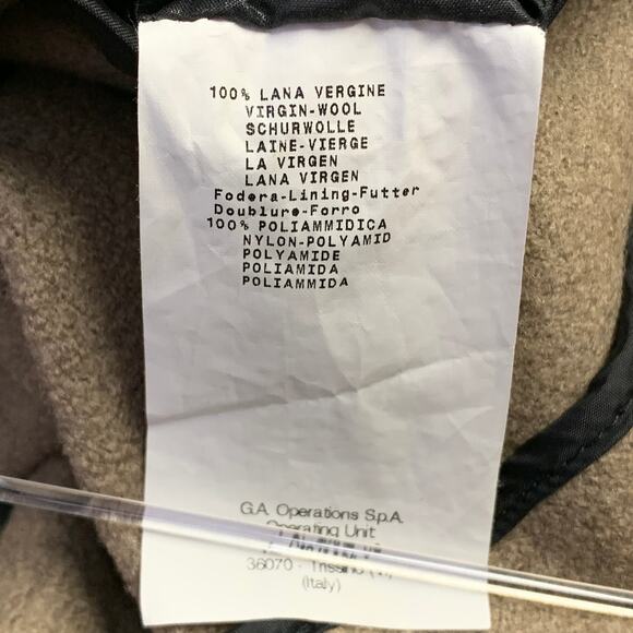 EMPORIO ARMANI Size 36 Tan Wool Two Pockets Zip Up Jacket - Picture 6 of 6